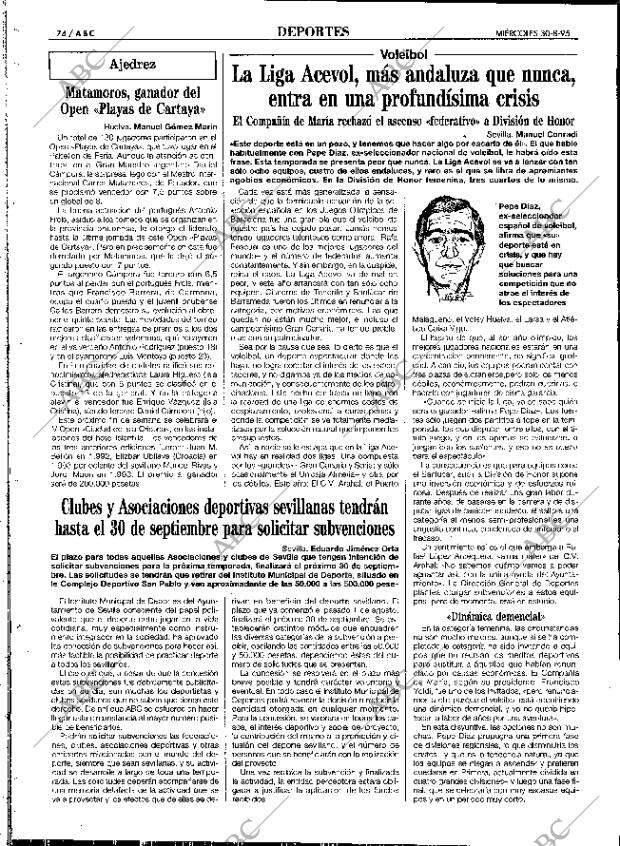 ABC SEVILLA 30-08-1995 página 74