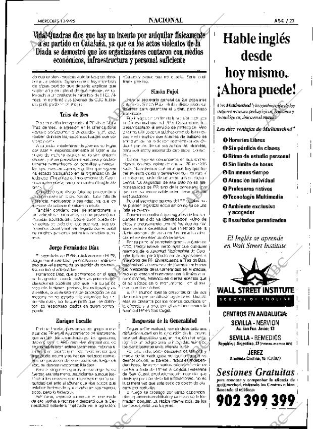 ABC SEVILLA 13-09-1995 página 23