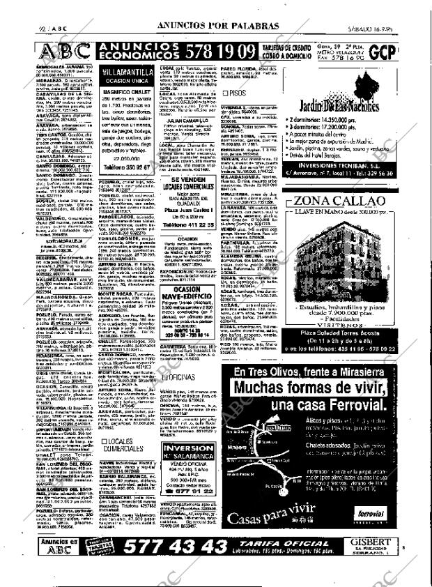 ABC MADRID 16-09-1995 página 92