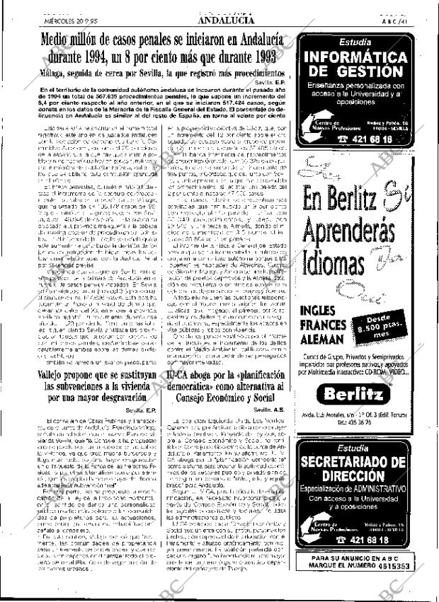 ABC SEVILLA 20-09-1995 página 41