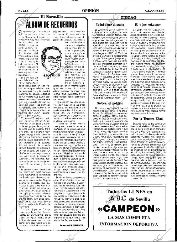 ABC SEVILLA 23-09-1995 página 16