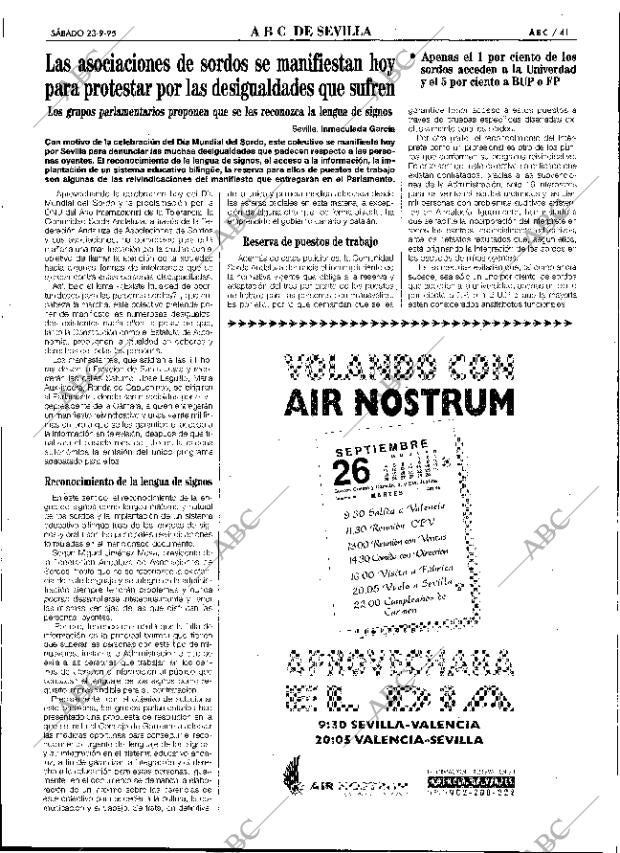 ABC SEVILLA 23-09-1995 página 41