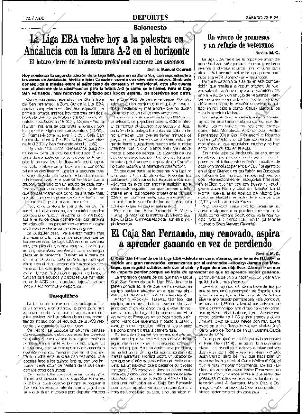 ABC SEVILLA 23-09-1995 página 74