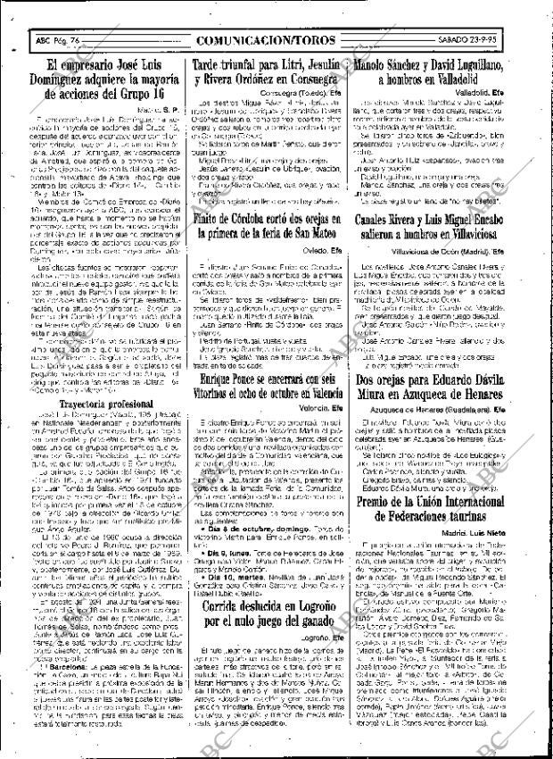 ABC SEVILLA 23-09-1995 página 76