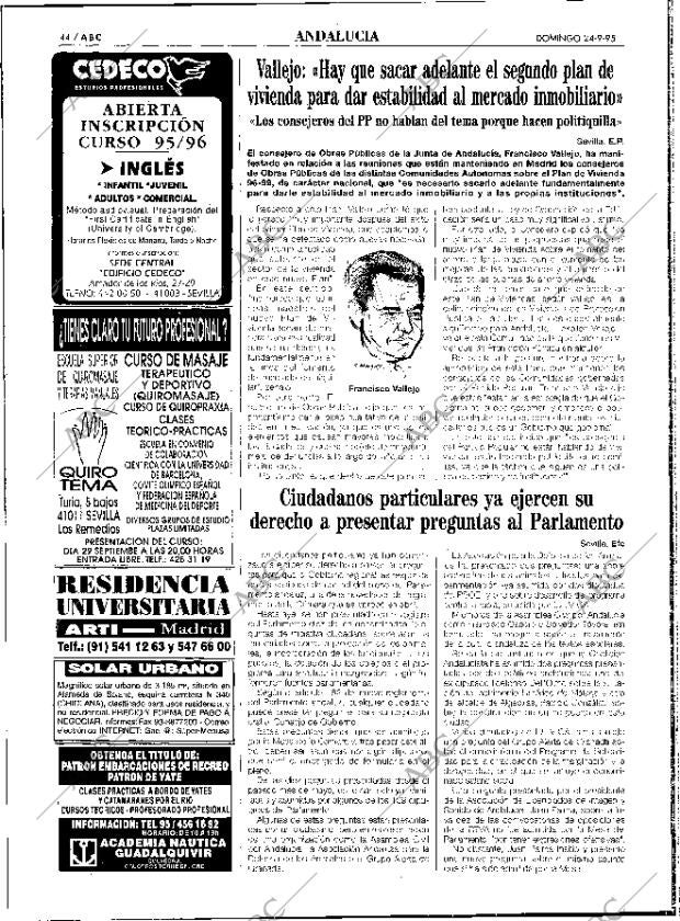 ABC SEVILLA 24-09-1995 página 44