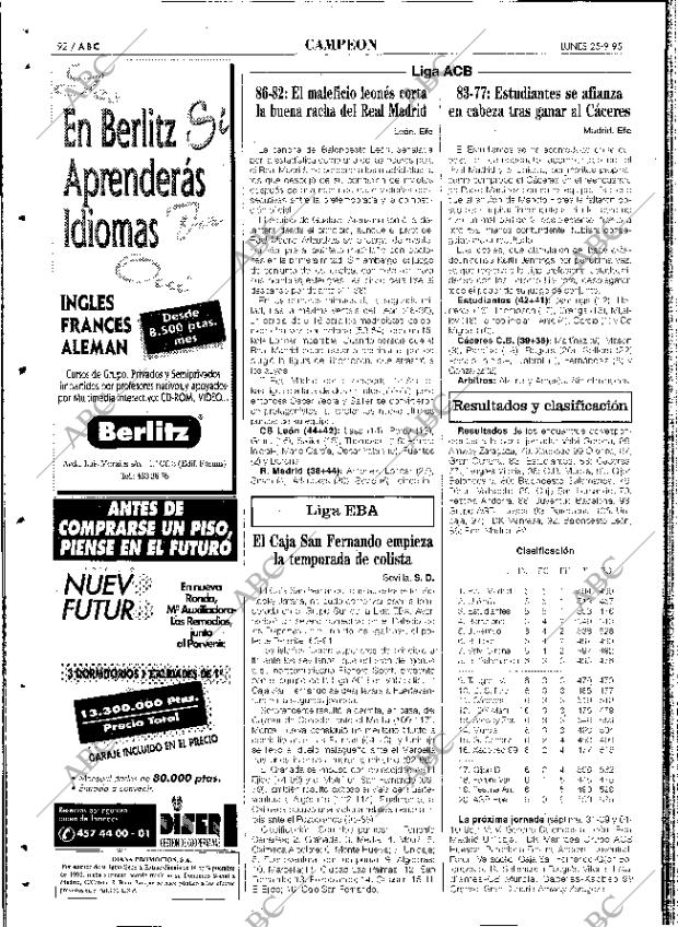 ABC SEVILLA 25-09-1995 página 92