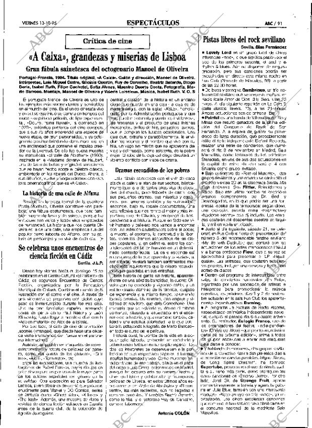 ABC SEVILLA 13-10-1995 página 91