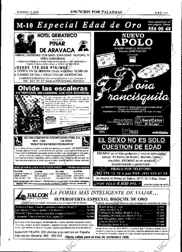 ABC MADRID 15-10-1995 página 141