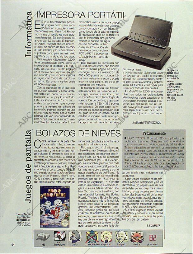 BLANCO Y NEGRO MADRID 15-10-1995 página 94