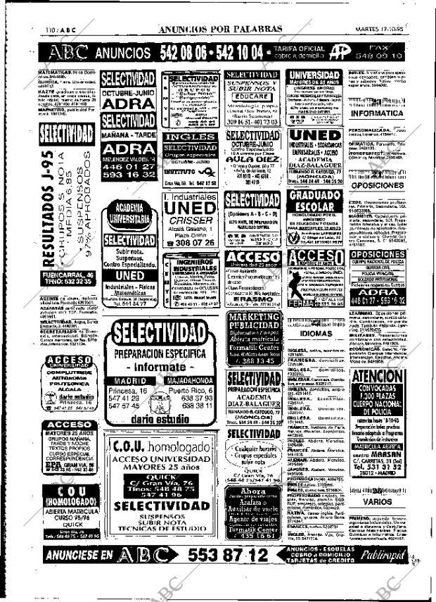 ABC MADRID 17-10-1995 página 110