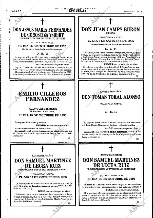ABC MADRID 17-10-1995 página 90
