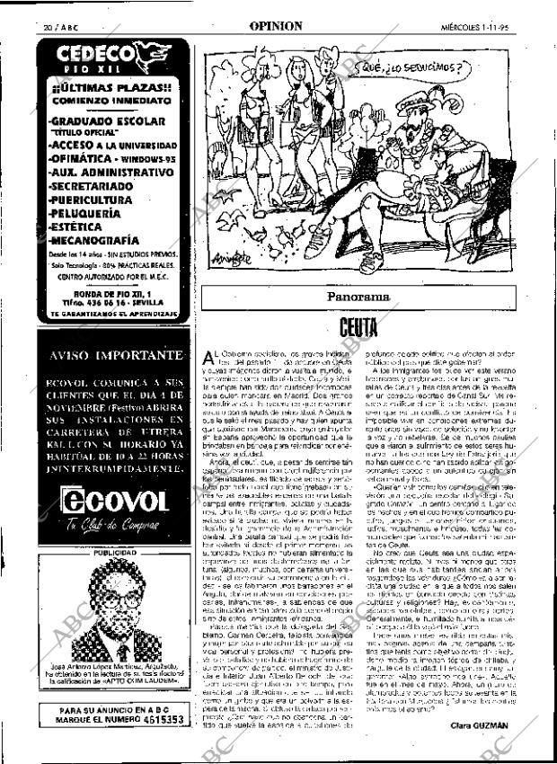 ABC SEVILLA 01-11-1995 página 20