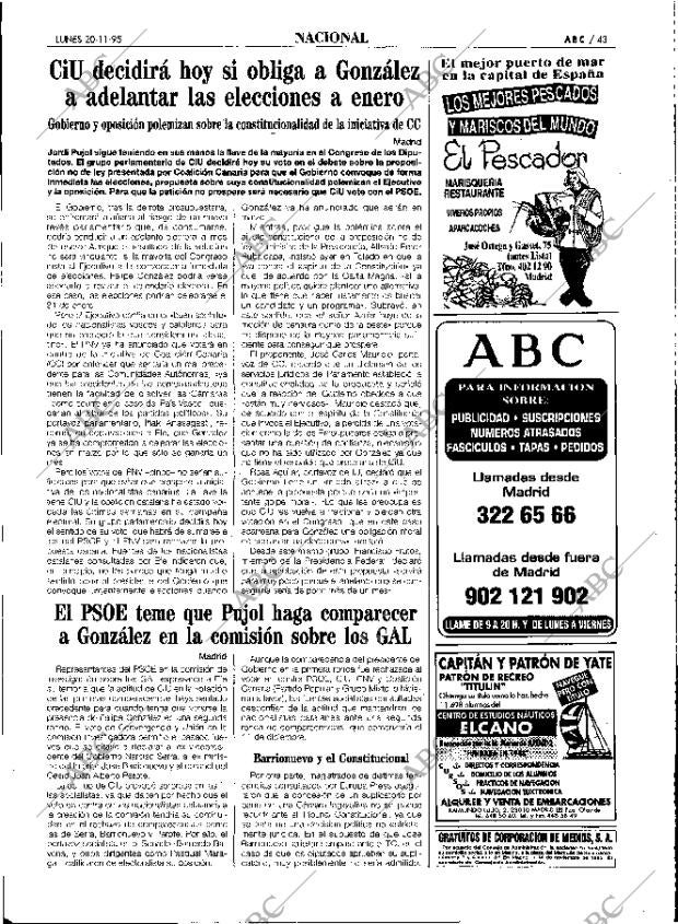 ABC MADRID 20-11-1995 página 43