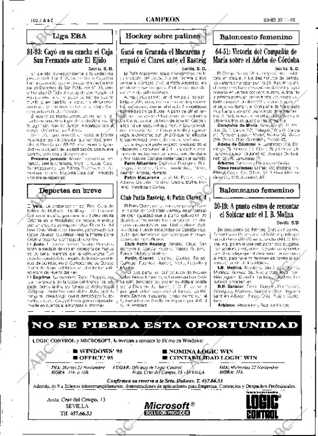 ABC SEVILLA 20-11-1995 página 102