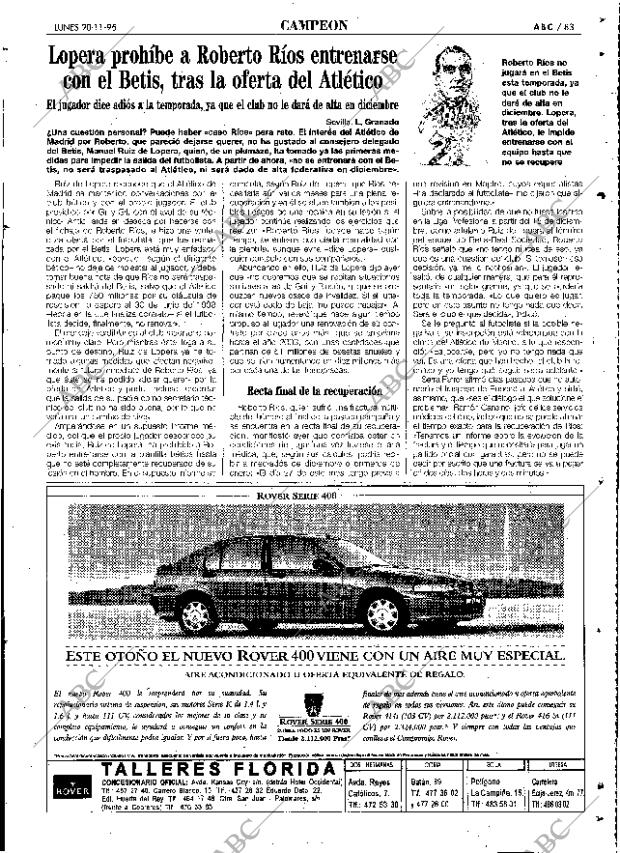 ABC SEVILLA 20-11-1995 página 83