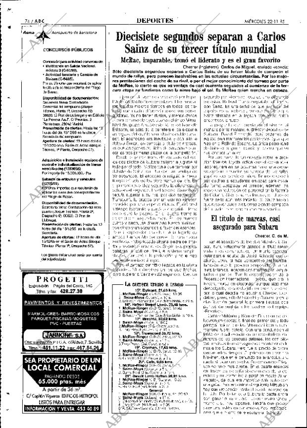 ABC SEVILLA 22-11-1995 página 74