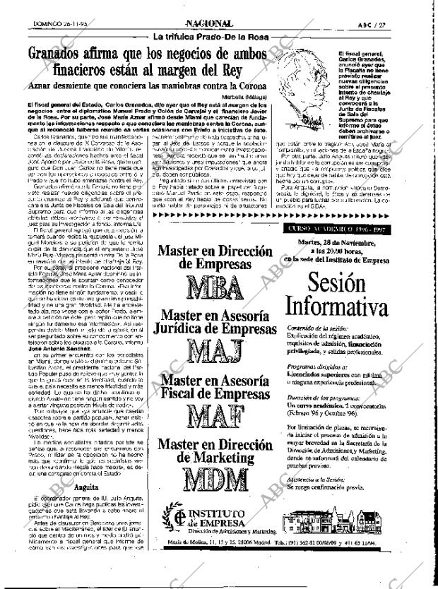 ABC MADRID 26-11-1995 página 27