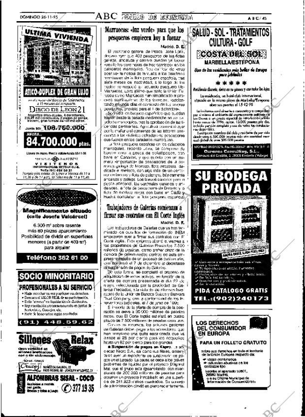 ABC MADRID 26-11-1995 página 45