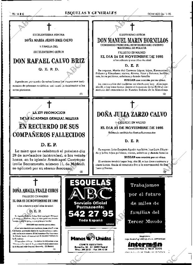 ABC MADRID 26-11-1995 página 98