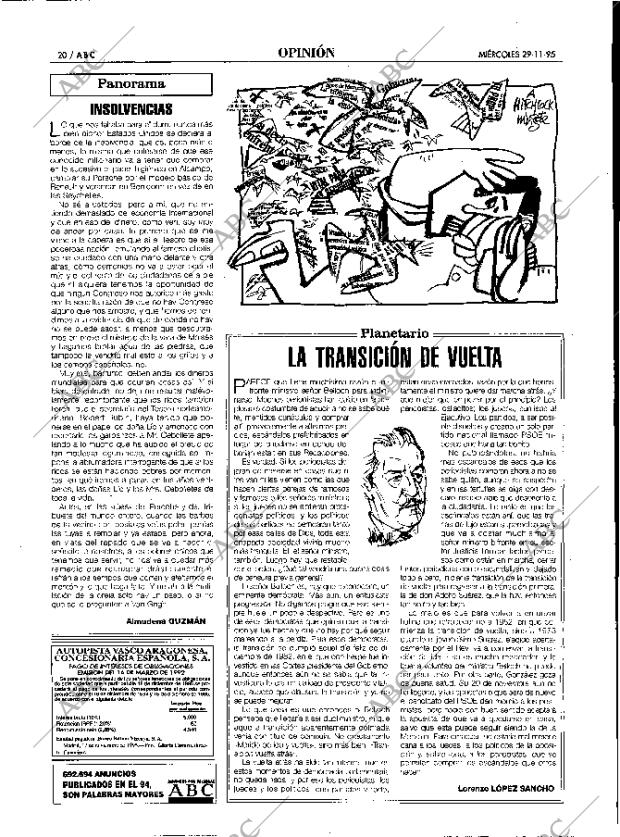 ABC MADRID 29-11-1995 página 20