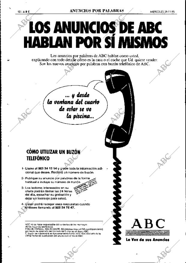 ABC MADRID 29-11-1995 página 92