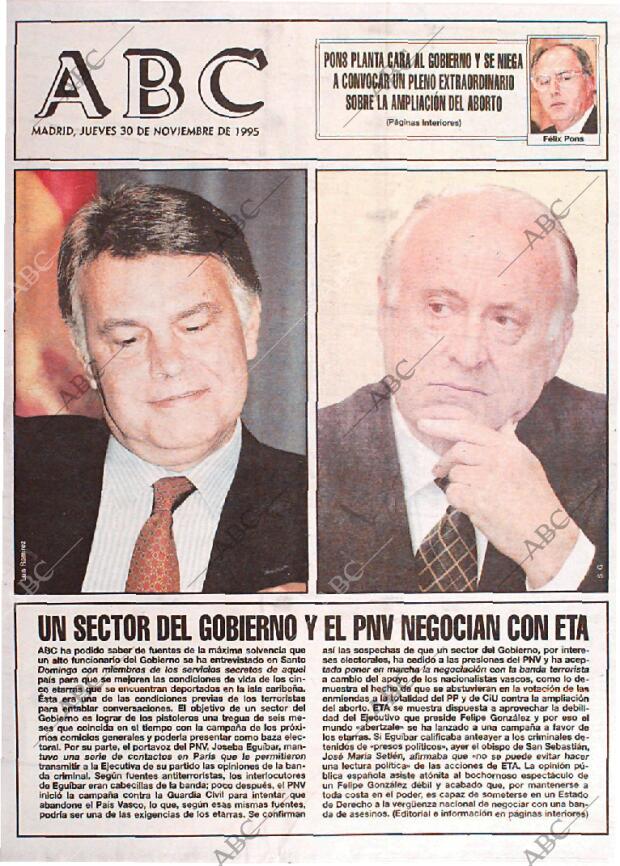 ABC MADRID 30-11-1995 página 1
