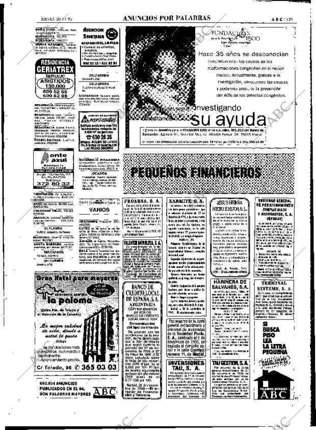 ABC MADRID 30-11-1995 página 135