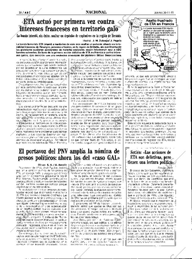 ABC MADRID 30-11-1995 página 20