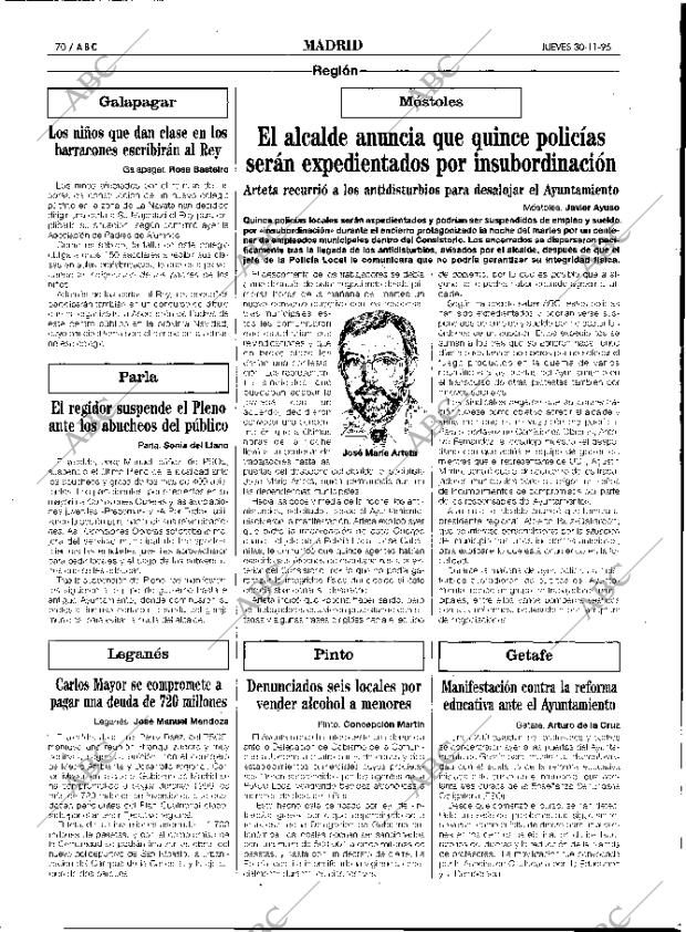 ABC MADRID 30-11-1995 página 70