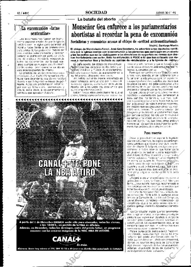 ABC MADRID 30-11-1995 página 82