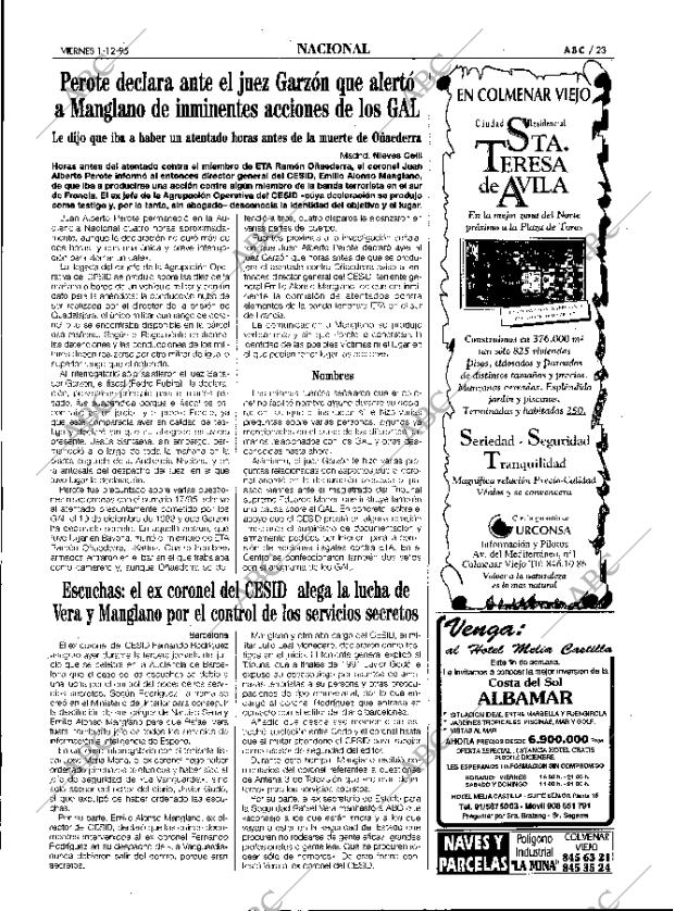 ABC MADRID 01-12-1995 página 23