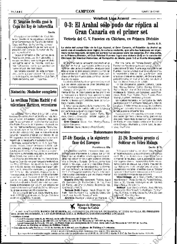 ABC SEVILLA 18-12-1995 página 74
