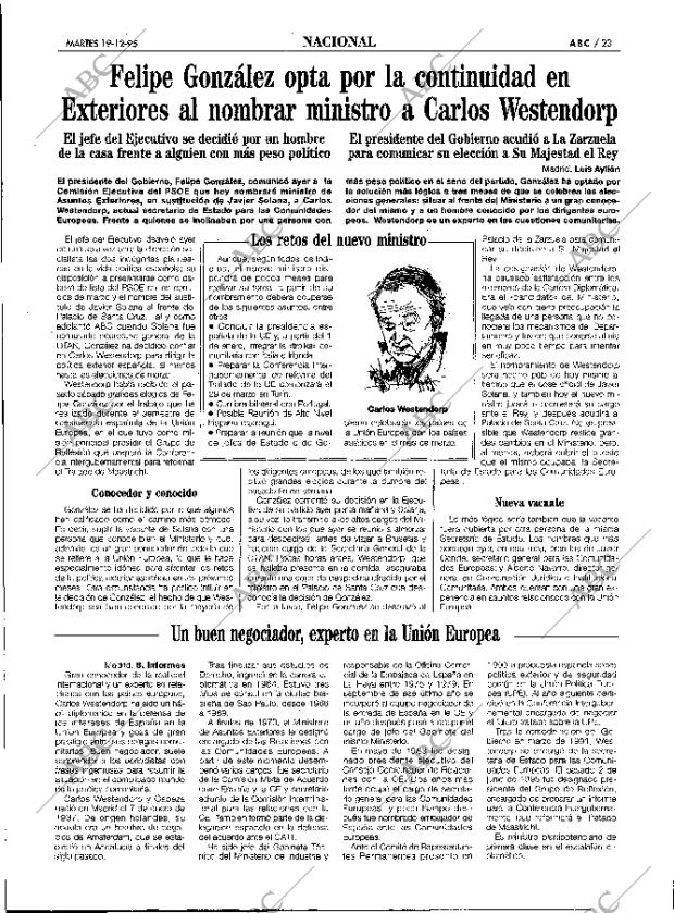 ABC MADRID 19-12-1995 página 23