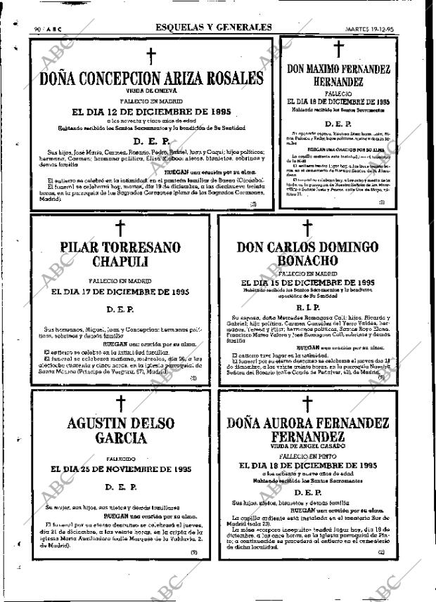 ABC MADRID 19-12-1995 página 90