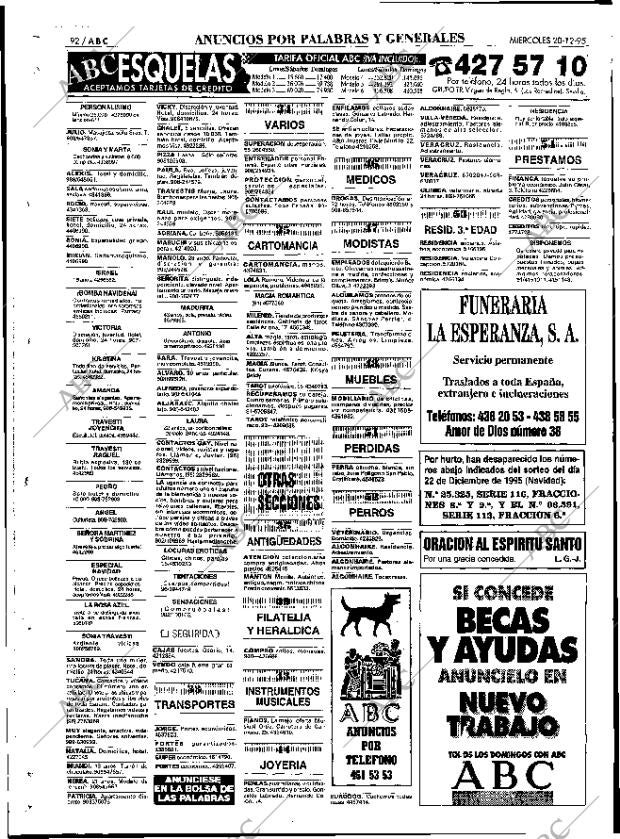 ABC SEVILLA 20-12-1995 página 92