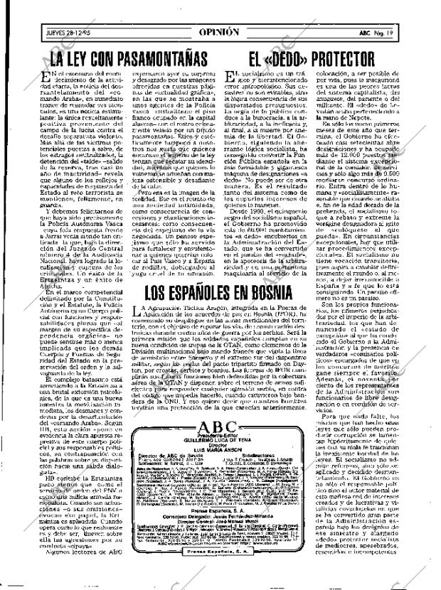 ABC MADRID 28-12-1995 página 19