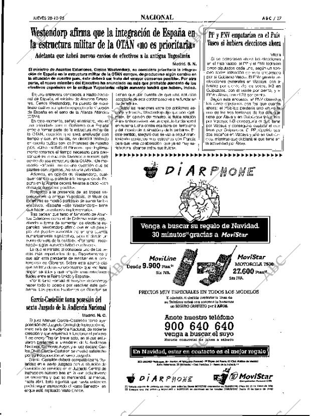 ABC MADRID 28-12-1995 página 27