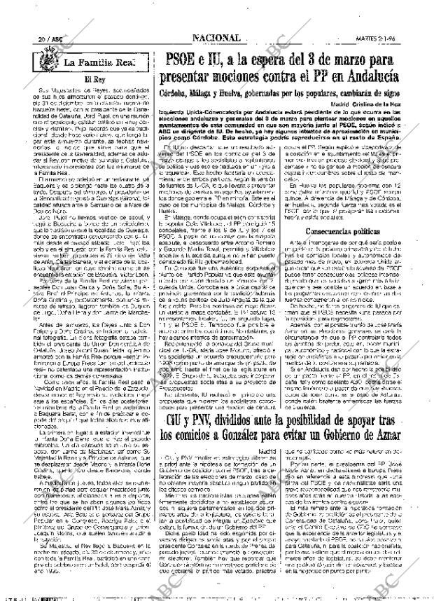ABC MADRID 02-01-1996 página 20