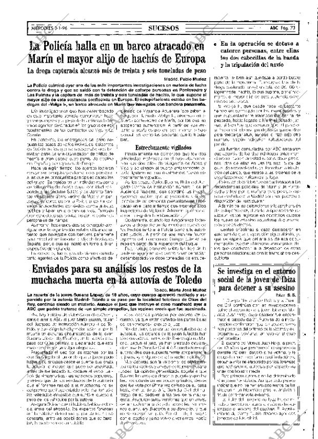 ABC SEVILLA 03-01-1996 página 73