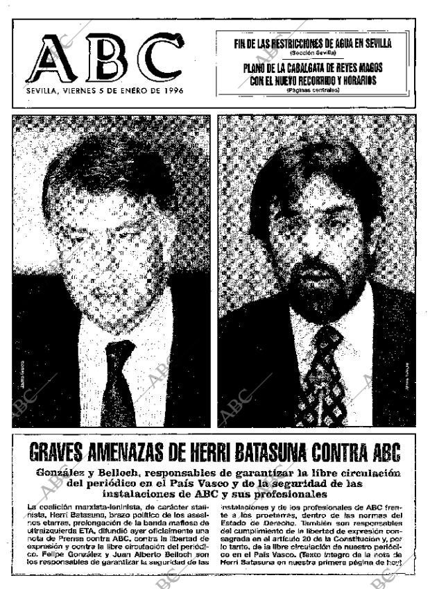 ABC SEVILLA 05-01-1996 página 1