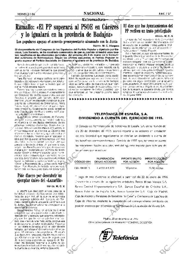 ABC SEVILLA 05-01-1996 página 27