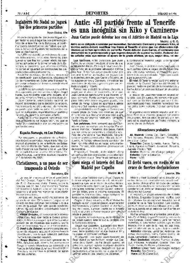 ABC SEVILLA 06-01-1996 página 70