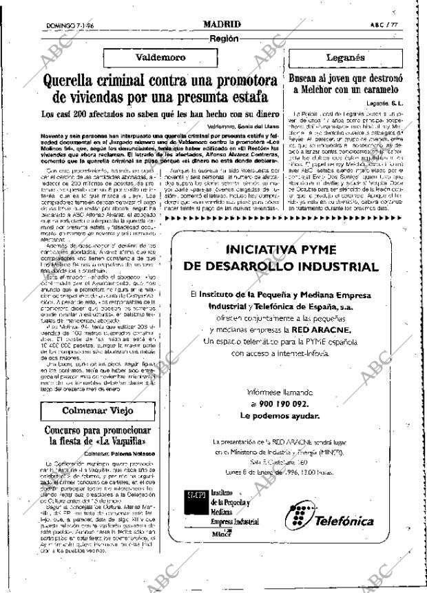 ABC MADRID 07-01-1996 página 77