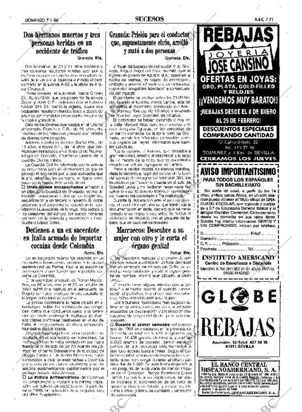 ABC SEVILLA 07-01-1996 página 71