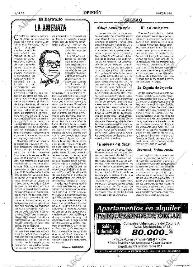 ABC MADRID 08-01-1996 página 14