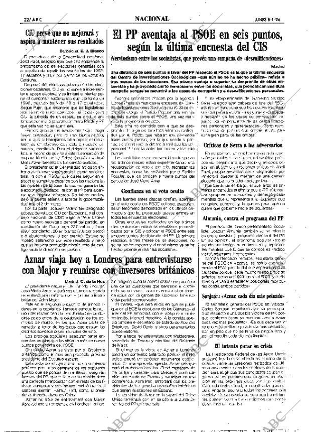 ABC MADRID 08-01-1996 página 22
