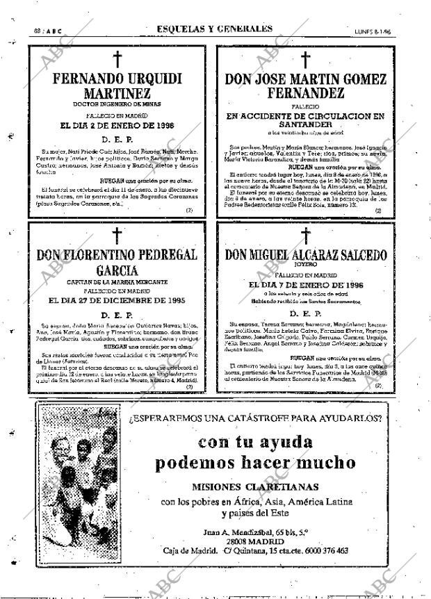 ABC MADRID 08-01-1996 página 88