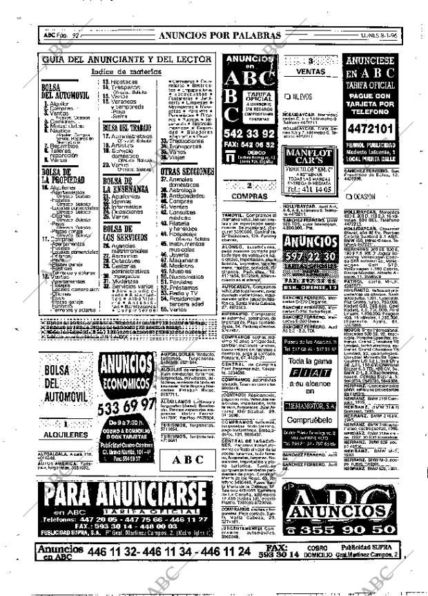 ABC MADRID 08-01-1996 página 92