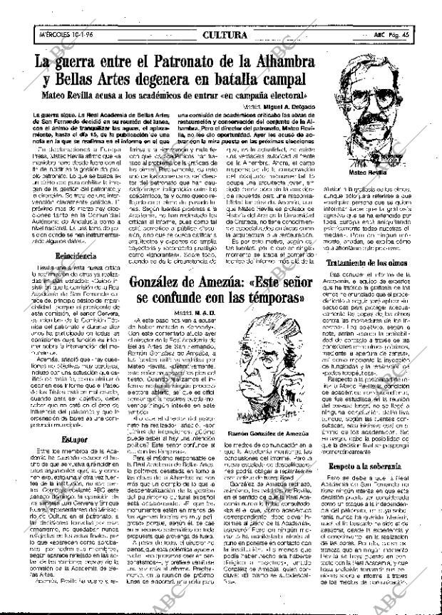 ABC MADRID 10-01-1996 página 45