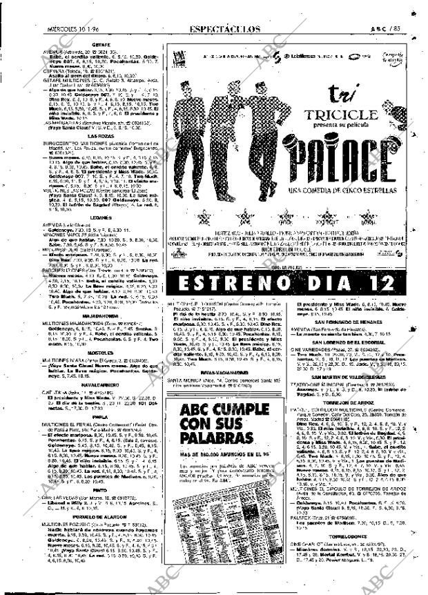 ABC MADRID 10-01-1996 página 85